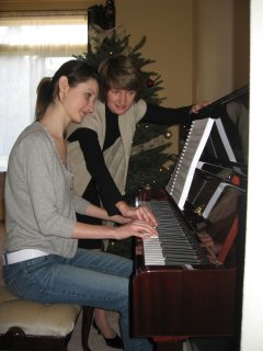 Tanya Otto and student at Above Piano Lessons Studio in Clearview, WA